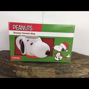 NIB Peanuts Snoopy Ceramic Mug Head 14.5 oz